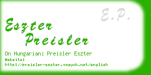 eszter preisler business card